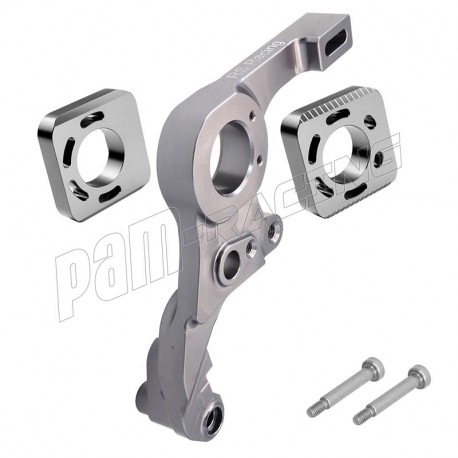 Support inversé d'étrier arrière origine R1 2015-2024 aluminium argent