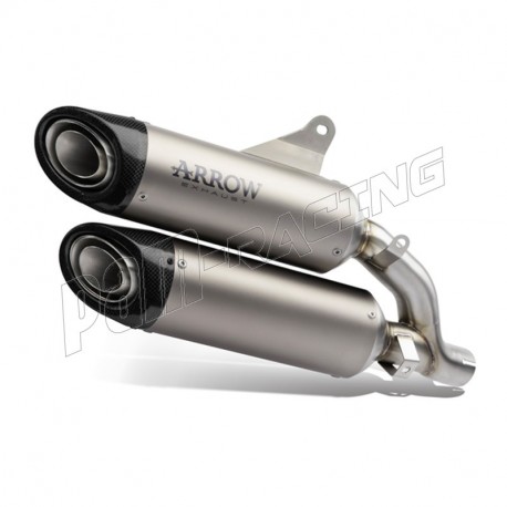 Silencieux homologué ou racing titane Round-Sil ARROW Panigale V2/V2S 2025