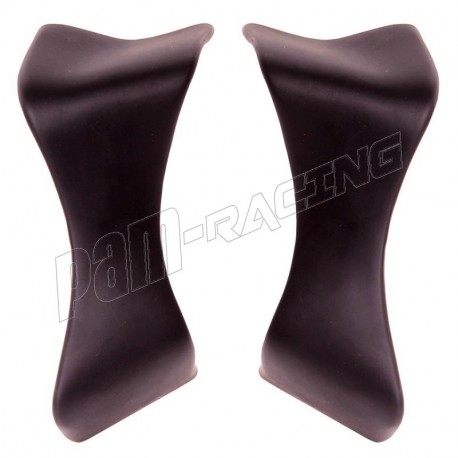 Ailerons inférieurs avant fibre de verre noire pour carénage racing S2 CONCEPT R1 GP 2015-2025