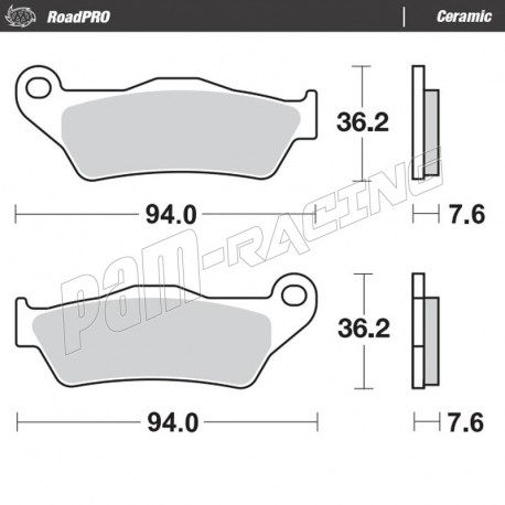 Plaquettes de frein avant ou arrière céramique RoadPro MOTO MASTER