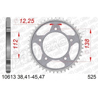 Couronne Acier AFAM 525 HONDA AFAM