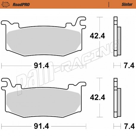 Plaquettes de frein avant RoadPRO Sinter route pour étriers HYPURE Moto-Master RSV4 1100 Factory, Panigale V4/S, Streetfighter V