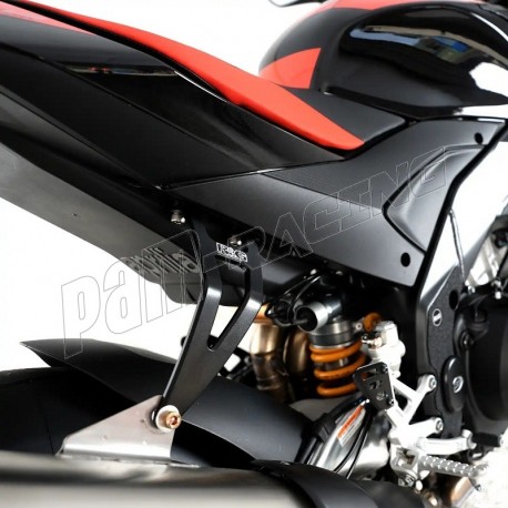 Support de silencieux + cache orifice gauche R&G RACING RSV4 1100 Factory 2019-2024, Tuono V4 1100 2021-2024