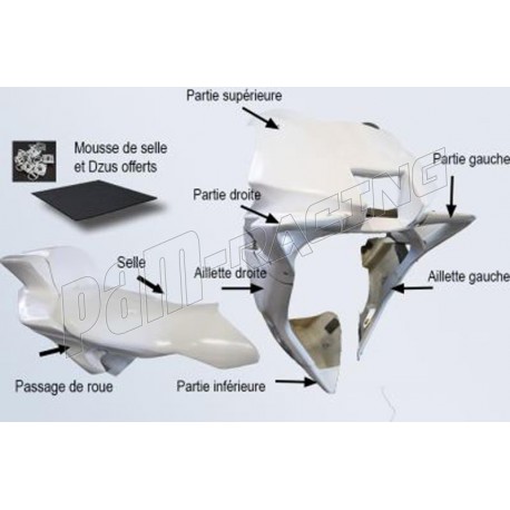 Carénage poly complet racing fibre de verre R9 2025-2026 SEBIMOTO