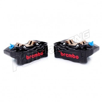 Paire d'étriers de frein radiaux taillés masse BREMBO GP4-RB P4 30/34 NOIR 100mm