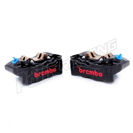 Paire d'étriers de frein radiaux taillés masse BREMBO GP4-RB P4 30/34 NOIR 100mm