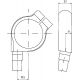 Bracelets & demi-guidons Standard offset court 19.5 mm diam 50 mm ROBBY