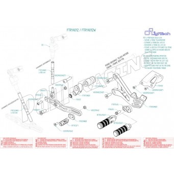 Pièces détachées commandes reculées LIGHTECH R6 2017-2026 FTRYA012