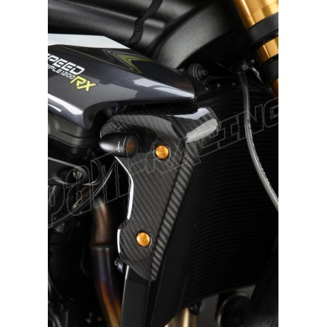 Panneaux pour radiateur carbone brillant Lightech 1200 Speed Triple RR/RS/RX 2021-2025