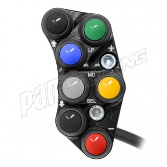 Commodo racing gauche 7 boutons JETPRIME Panigale V4R 2019-2024, Panigale V4/V4S 2018-2024, Streetfighter V4/V4S 2020-2024
