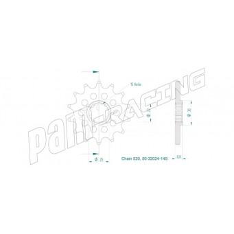 Pignon de sortie de boite 520 allégé BETA, GAS GAS, HUSABERG, HUSQVARNA, KTM SRT Sprockets