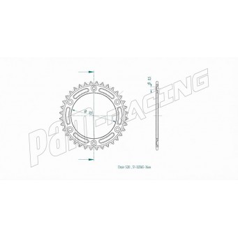 Couronne alu racing 520  HUSABERG, HUSQVARNA, KTM SRT Sprockets