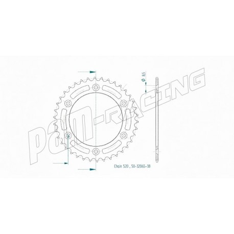 Couronne acier 520 HUSABERG, HUSQVARNA, KTM SRT Sprockets