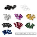 Lot de 6 vis alu noir M5 + écrou acier noir - Kit fixation pour bulle ou carénage