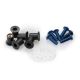 Lot de 6 vis de bulle aluminium M5 + silent-blocs caoutchouc + rondelles PUIG