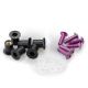 Lot de 6 vis de bulle aluminium M5 + silent-blocs caoutchouc + rondelles PUIG