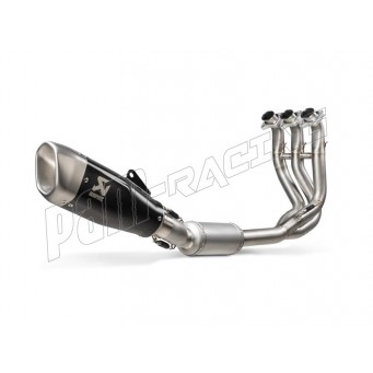 Ligne d'échappement racing inox/titane Akrapovic Trident 660 2021-2025