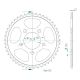 Couronne alu racing 525 HP4 2013-2015 SRT Sprockets