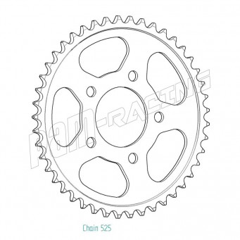 Couronne alu racing 525 HP4 2013-2015 SRT Sprockets