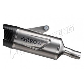Silencieux INDY RACE EVO homologué avec embout carbone ARROW Z500/Ninja 500 2024-2026