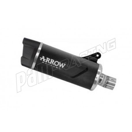 Silencieux INDY RACE EVO aluminium noir homologué avec embout carbone ARROW MT-10 2022-2024
