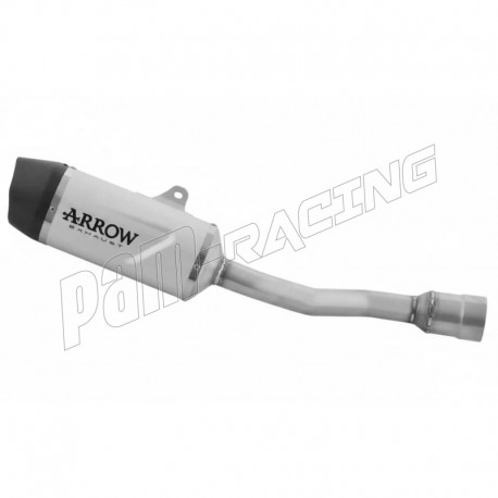 Silencieux INDY RACE EVO homologué embout carbone ARROW 390 Adventure R/X 2025-2026