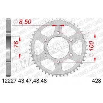 Couronne acier 428 MT125, YZFR 125 AFAM