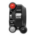 Commodo racing droit 3 boutons et cocotte de tirage JETPRIME Panigale V4/S 2018-2024, Panigale V4 SP/2 2022-2023