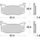 Plaquettes de frein avant Brembo qualité d'origine pour étriers HYPURE RSV4 1100 Factory, Panigale V4/S, Streetfighter V4/S