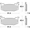 Plaquettes de frein avant Brembo SA Sinter Route pour étriers HYPURE RSV4 1100 Factory, Panigale V4/S, Streetfighter V4/S