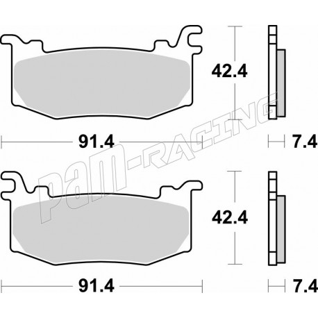 Plaquettes de frein avant Brembo SR Sinter Racing pour étriers HYPURE RSV4 1100 Factory, Panigale V4/S, Streetfighter V4/S