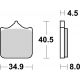 Plaquettes de frein avant racing dual sinter 870-DS2 SBS S1000R 2014-2020, S1000RR 2009-2018