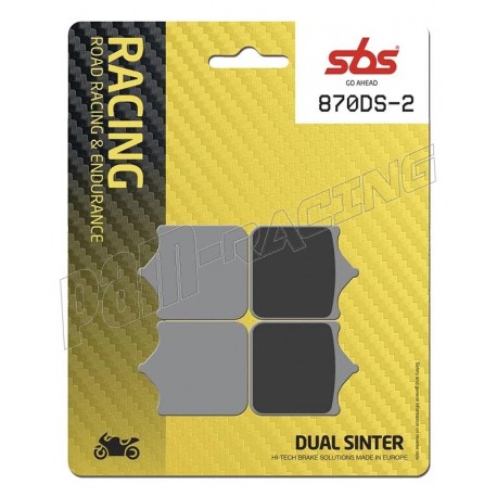 Plaquettes de frein avant racing dual sinter 870-DS2 SBS S1000R 2014-2020, S1000RR 2009-2018
