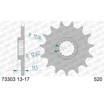 Pignon de sortie de boite AFAM 520 CF Moto, Gas Gas, Husvarna, Kove, KTM