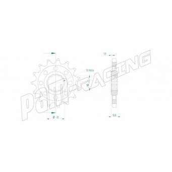Pignon de sortie de boite 525 allégé R1 1998-2026, R9 2025-2026, MT-07, MT-09, FZ8, TDM 900 SRT Sprockets