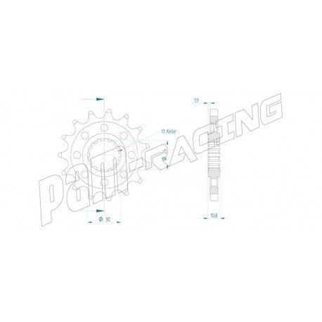 Pignon de sortie de boite 525 allégé R1 1998-2026, R9 2025-2026, MT-07, MT-09, FZ8, TDM 900 SRT Sprockets