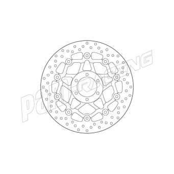 Disque de frein avant flottant Brembo 298 mm série oro YAMAHA