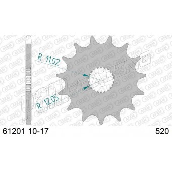Pignon de sortie de boite 520 AFAM APRILIA 125 cm3