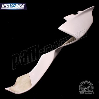 Aileron gauche de coque arrière fibre de verre R7 2021-2025 POLY-BIKE