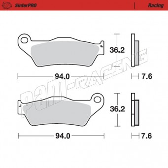 Plaquettes de frein avant/arrière Sinter Racing Moto-Master 93411