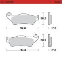 Plaquettes de frein avant/arrière Sinter Racing Moto-Master 93011