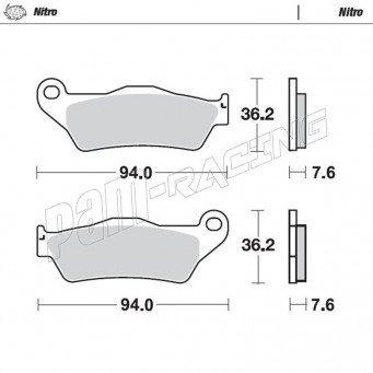 Plaquettes de frein avant/arrière Nitro Moto-Master 93021