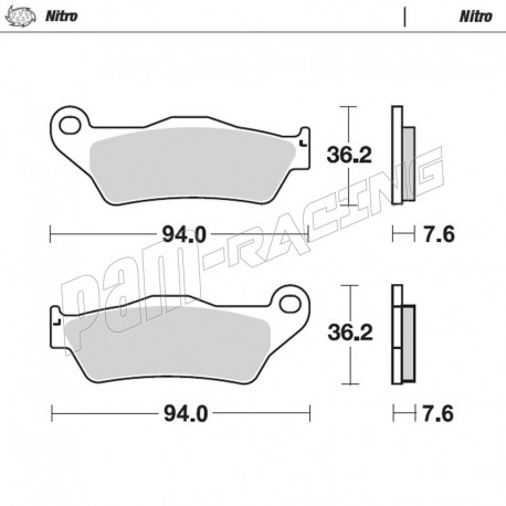 Plaquettes de frein avant/arrière Nitro Moto-Master 93021
