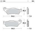 Plaquettes de frein avant/arrière Nitro Moto-Master 93021