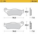 Plaquettes de frein avant/arrière Nitro Sport Moto-Master 93022