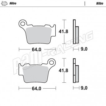 Plaquettes de frein avant/arrière Nitro Moto-Master 94421