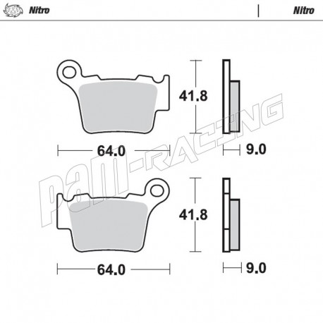 Plaquettes de frein avant/arrière Nitro Moto-Master 94421