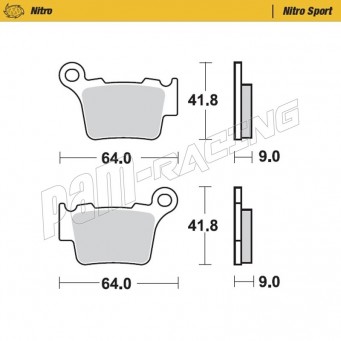 Plaquettes de frein avant/arrière Nitro Sport Moto-Master 94422
