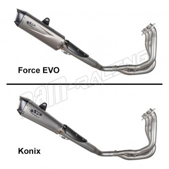 Ligne complète inox/titane racing silencieux FORCE EVO ou KONIX EVO Street Triple 765 2017-2026 SPARK