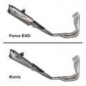 Ligne complète inox/titane racing silencieux FORCE EVO ou KONIX EVO Street Triple 765 2017-2026 SPARK